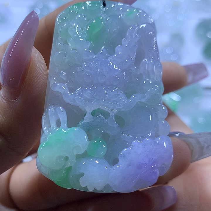 翡翠未镶嵌颈饰天然翡翠A货吊坠