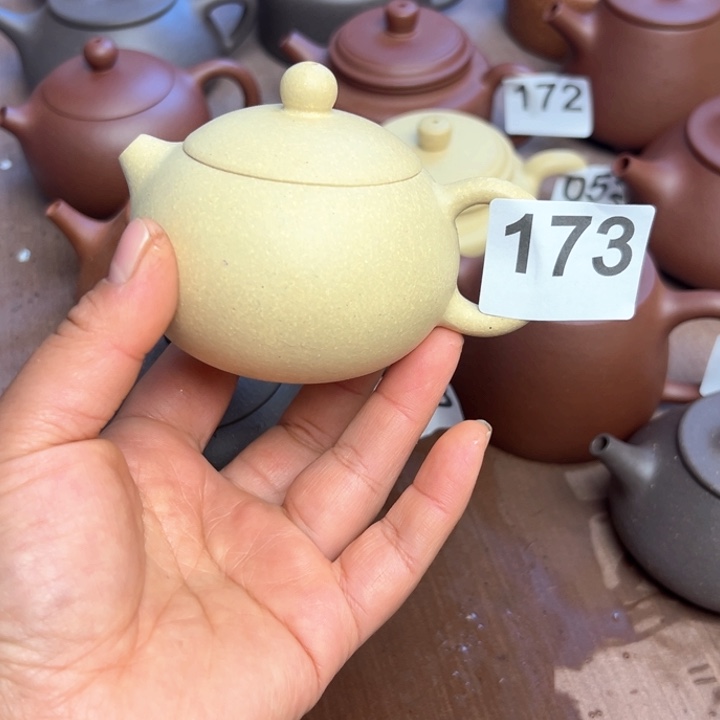 紫砂茶壶本绿半手工150cc大瑕疵