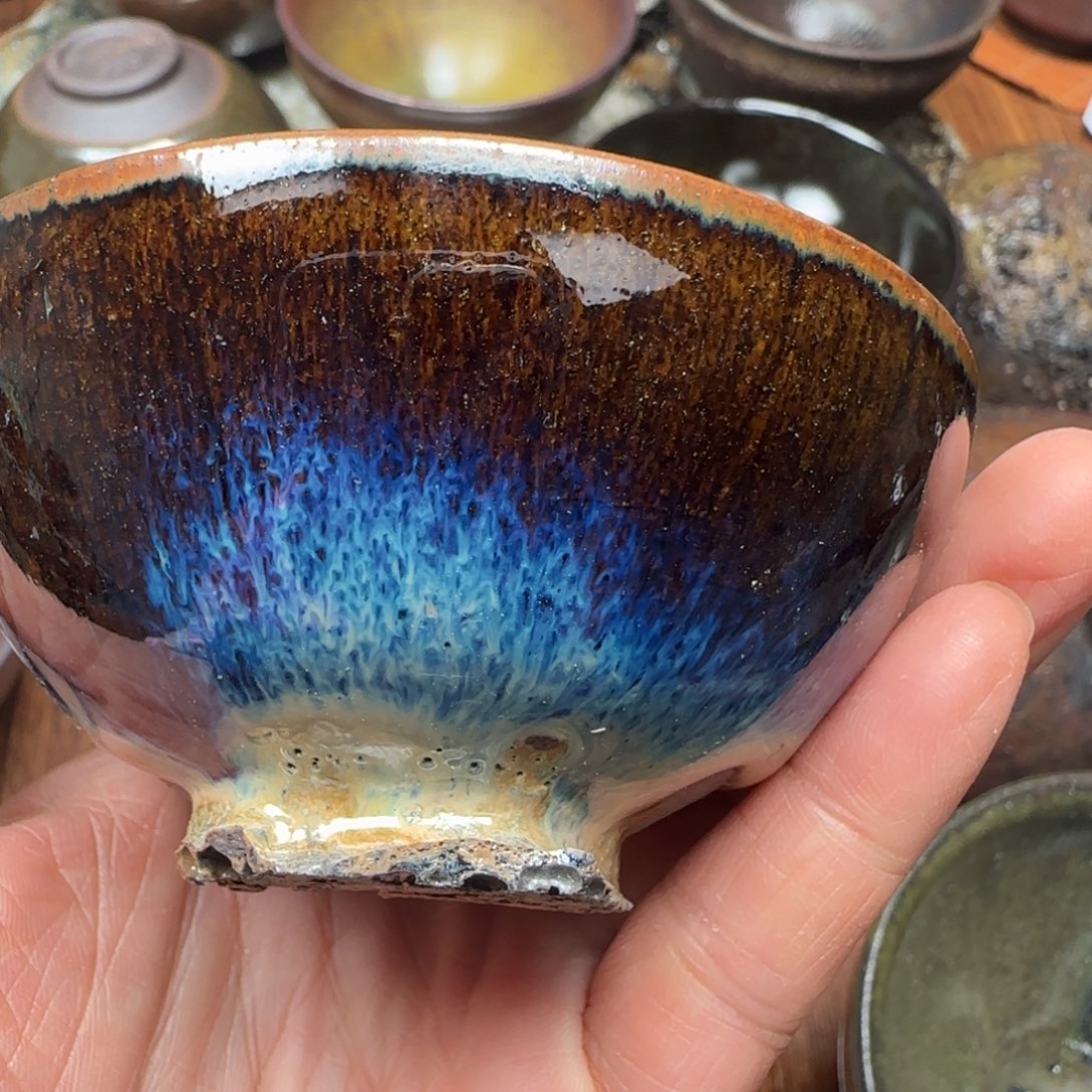 柴烧建盏茶盏茶杯428