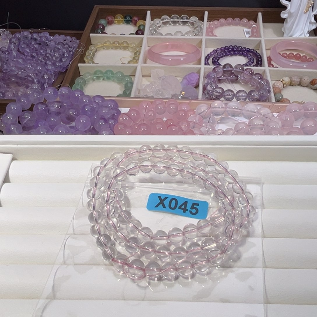 水晶手链未镶嵌莫桑比克粉水7