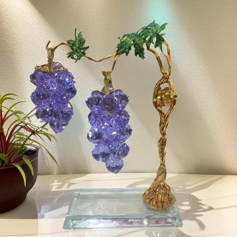 轻奢摆件水晶葡萄桌面摆件送礼高档摆件