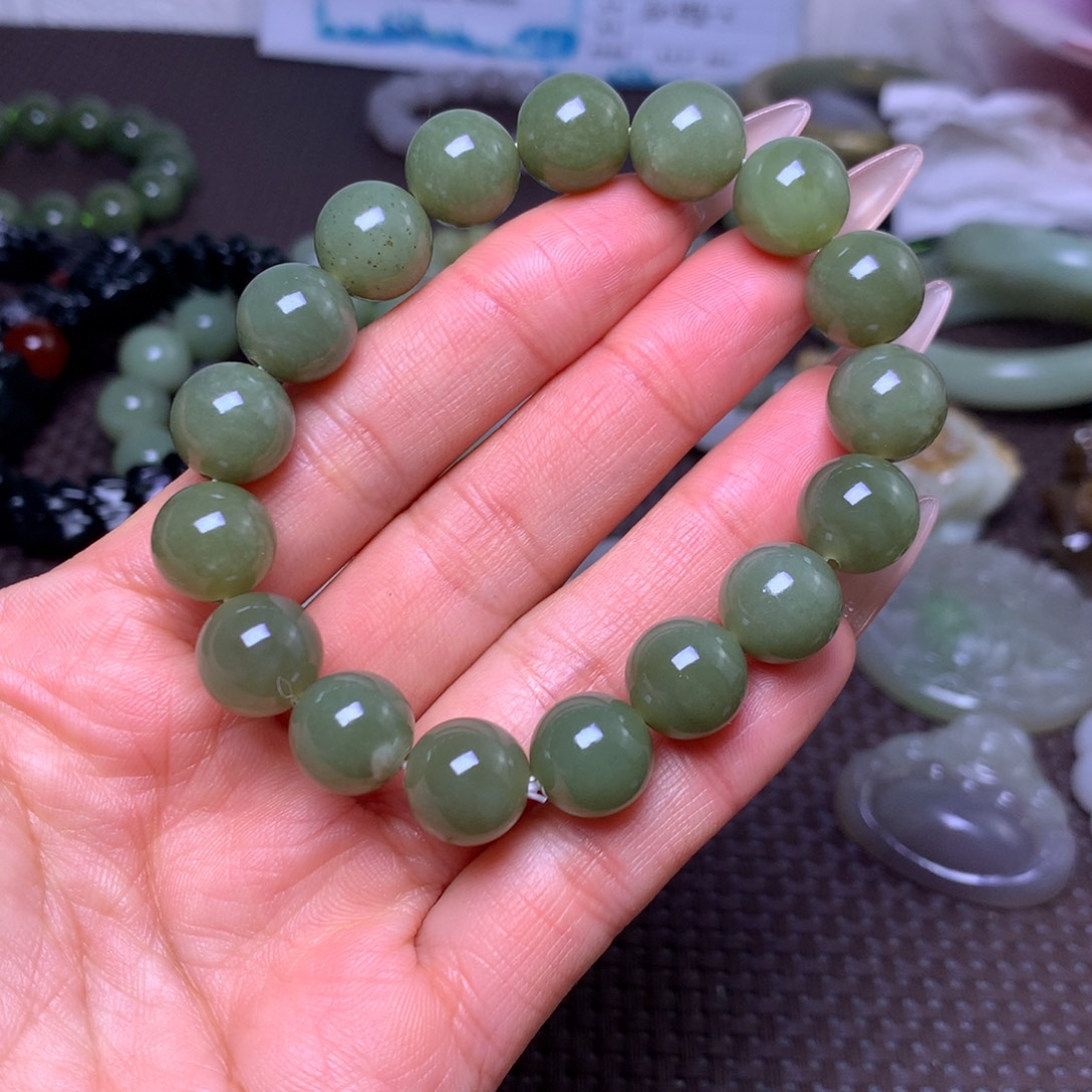 和田玉未镶嵌手串卡12