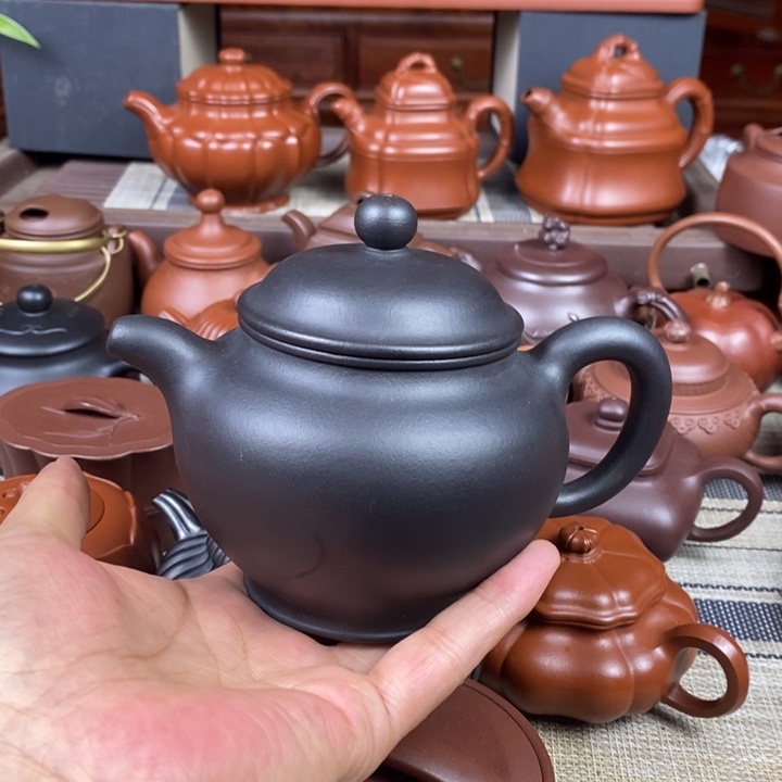 茶壶紫砂掇只480cc原矿黄龙山大水潭老天青紫砂特价促销