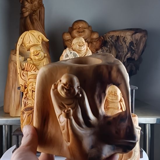 草***y香榧木崖柏弥勒手把弥勒