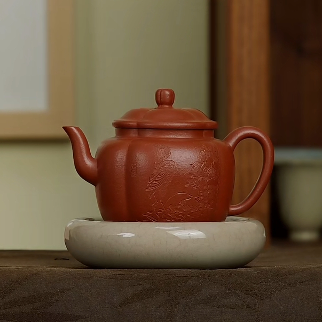 宜兴紫砂壶纯手工大红袍宫灯全手茶壶功夫茶具