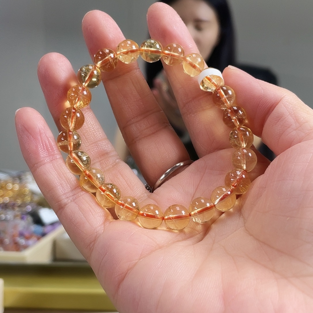小***灰水晶手链未镶嵌黄水晶