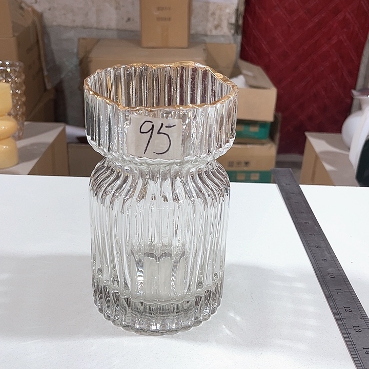 玻璃95高19口11水晶玻璃花瓶嘎嘎好看