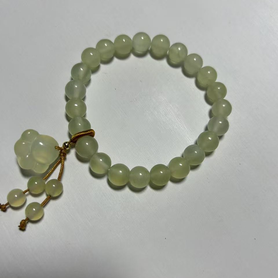 纯天然岫玉卡8手链