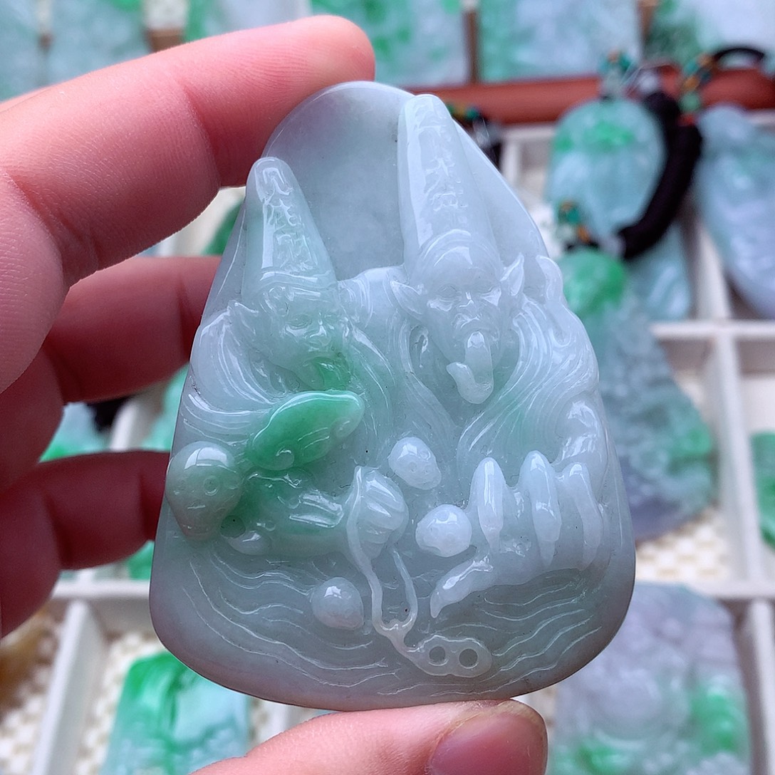 翡翠未镶嵌吊坠(不含链)