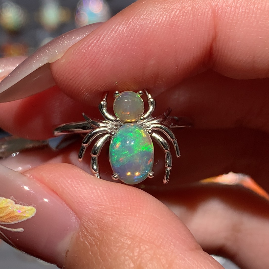 欧泊欧泊戒指y银S925镶嵌