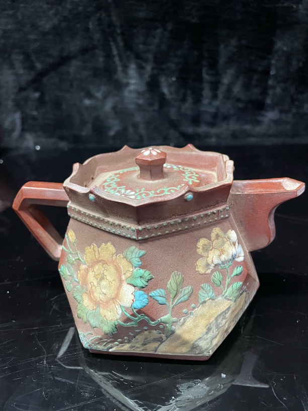 原矿紫砂全手僧帽壶！容量350毫升左右。网孔出水。