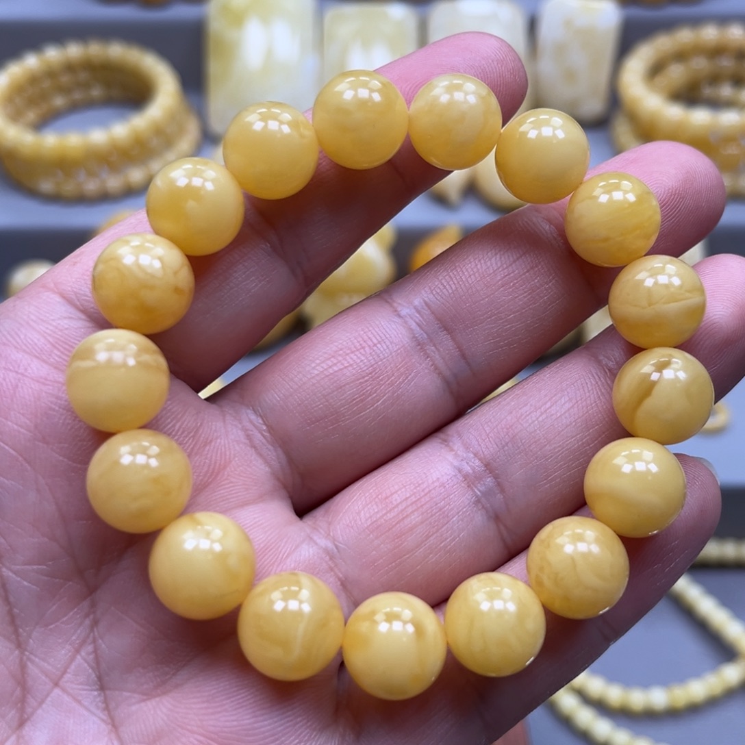 琥珀未镶嵌手链手串