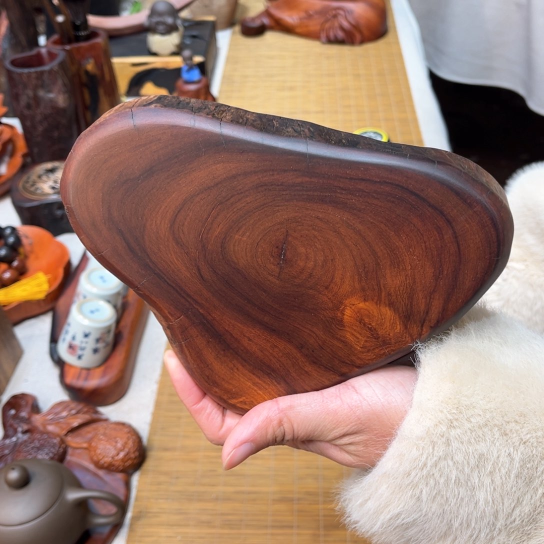 缅甸花梨壶承底座