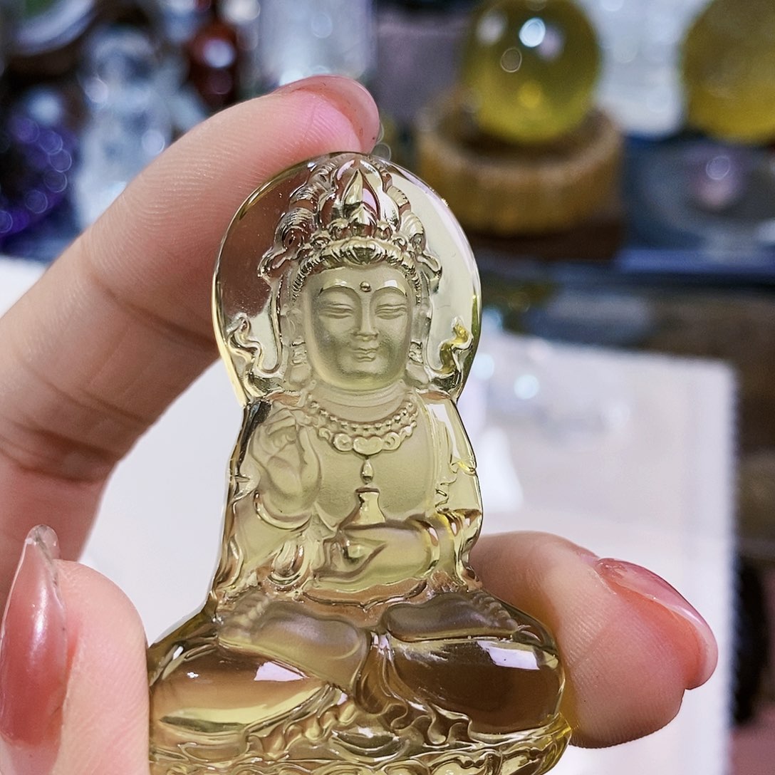 水晶天然水晶吊坠漂亮未镶嵌春*