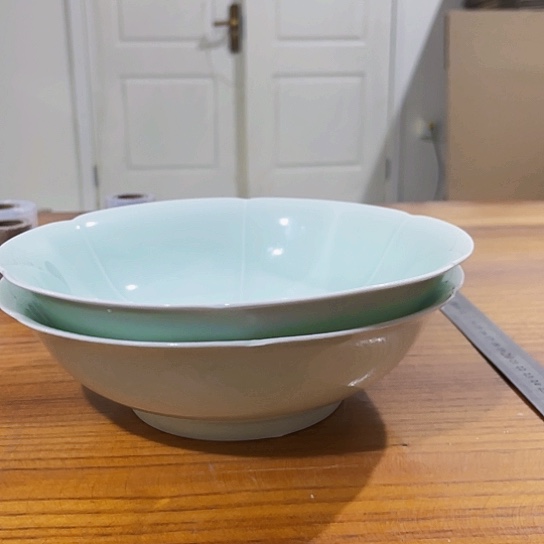 杯子陶景德镇瓷器精品葵口九斗汤碗