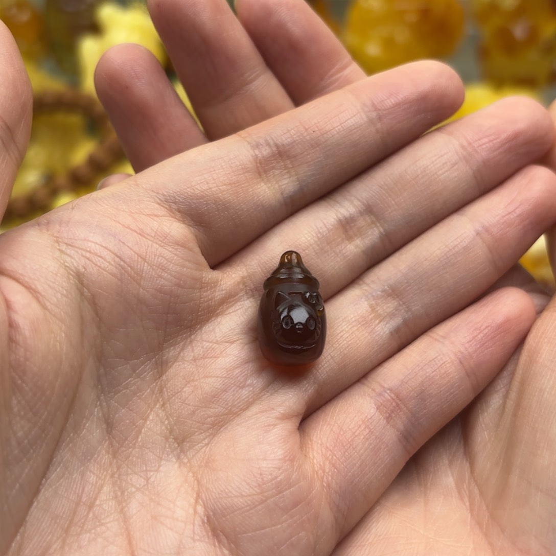 裸石琥珀未镶嵌琥珀配饰打孔不退不换