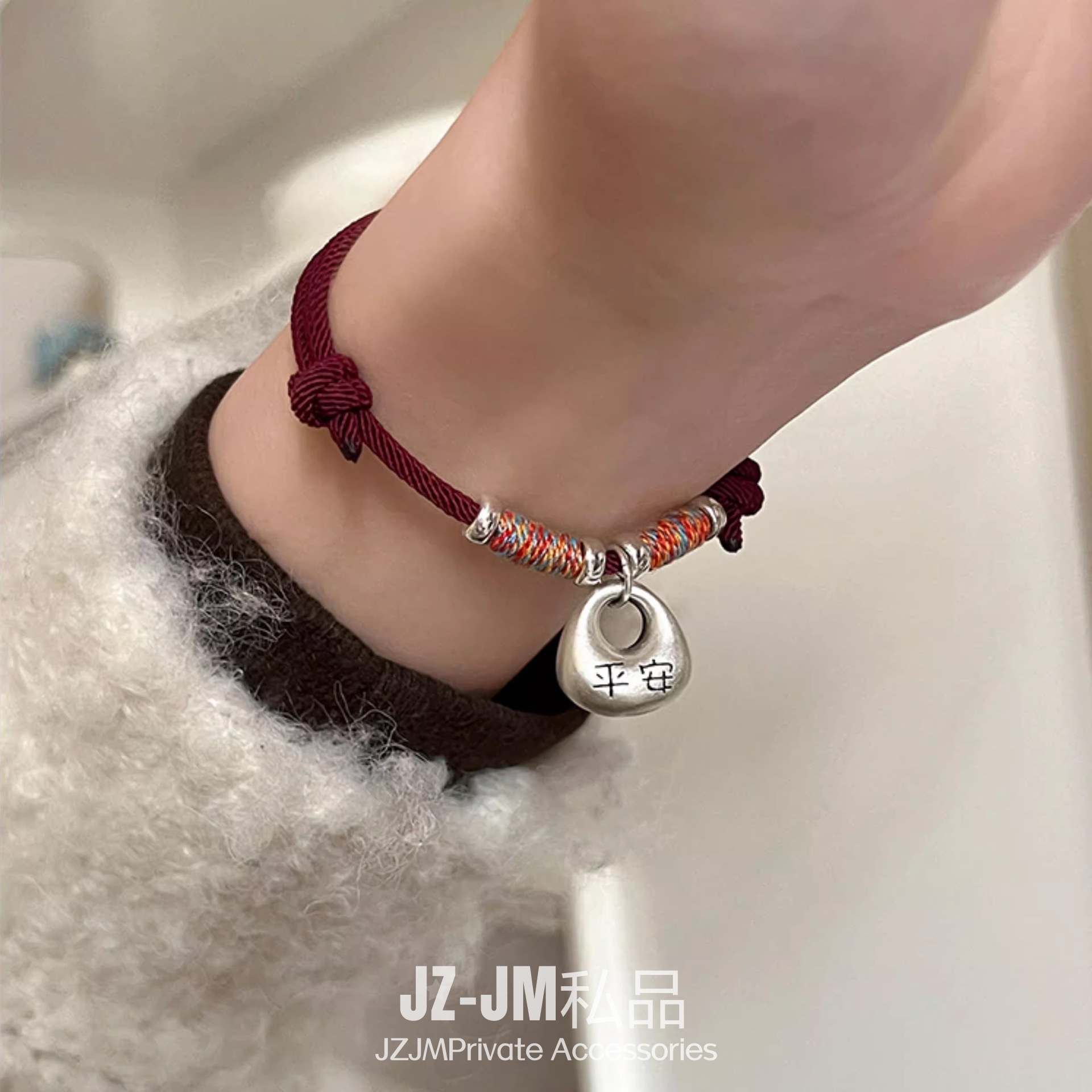 足银手链 【JZ-JM私品】平安小胖福手绳手链女手工编织新中式
