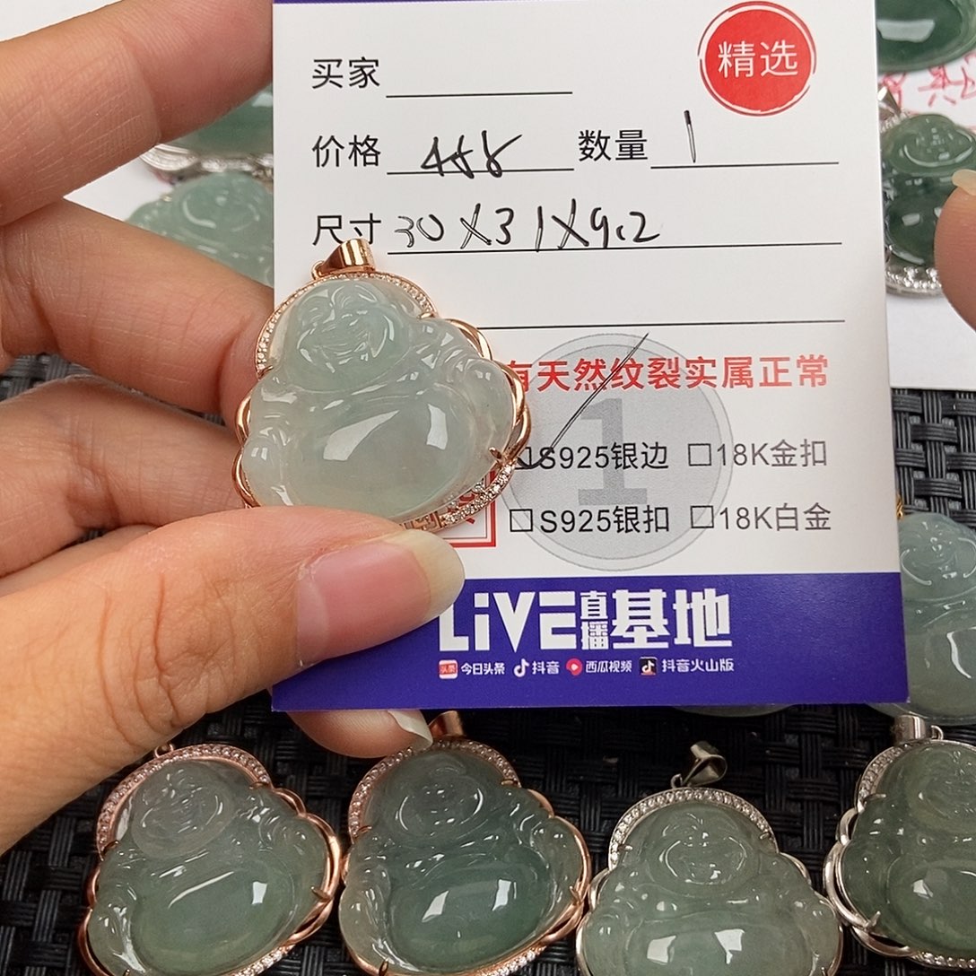 *****翡翠银S925镶嵌颈饰
