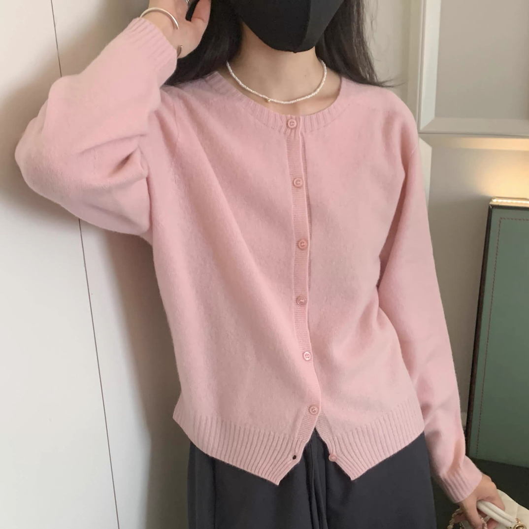 QL—09899女秋冬毛针织衫韩系甜美针织开衫毛衫毛衣针织衫网红