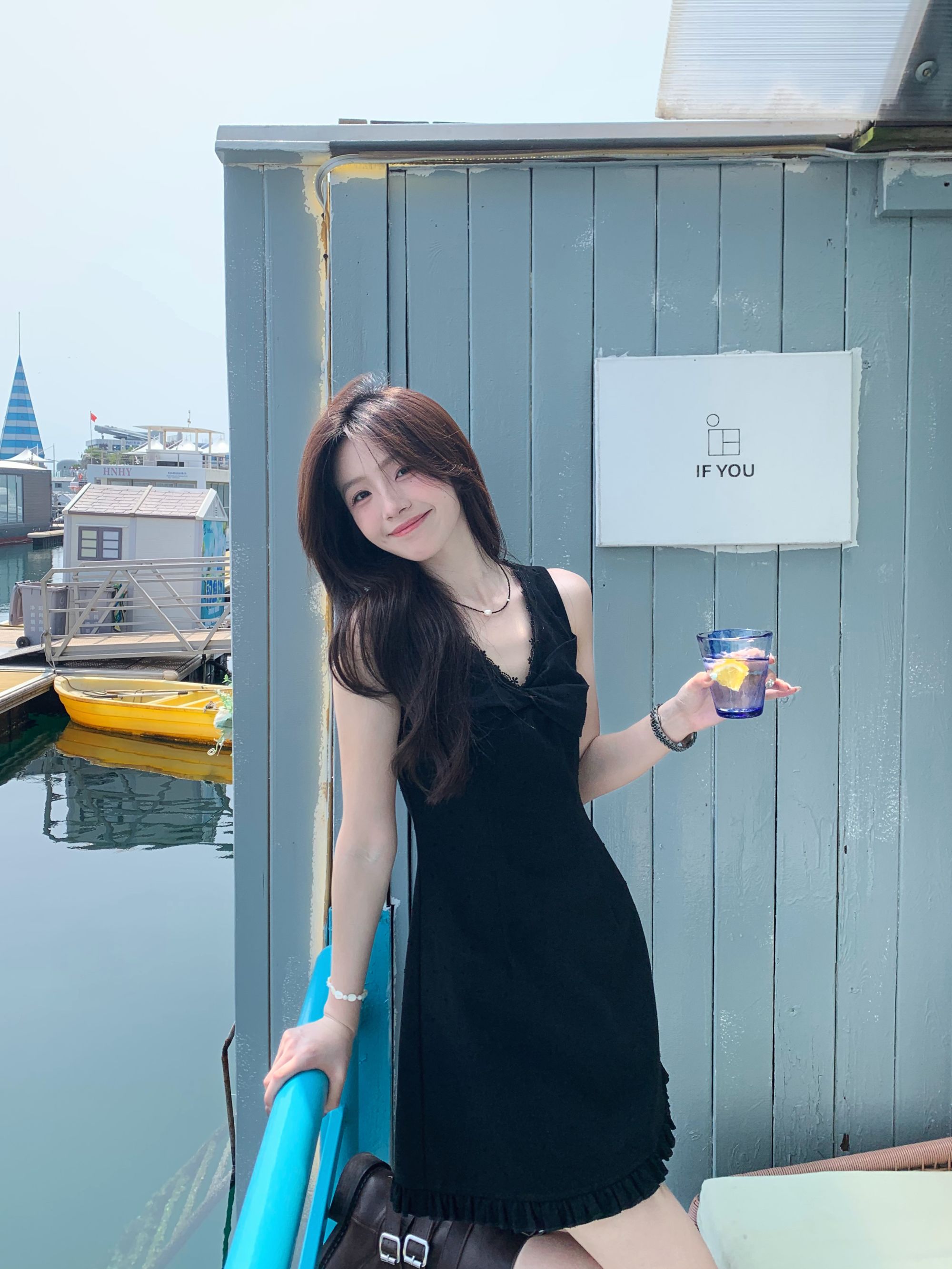 Even一雯【雕塑美学】韩系高智感 100棉 法式气质蕾丝修身连衣裙