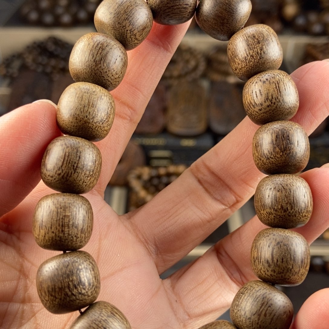 沉香手串如*水越南芽庄白棋楠