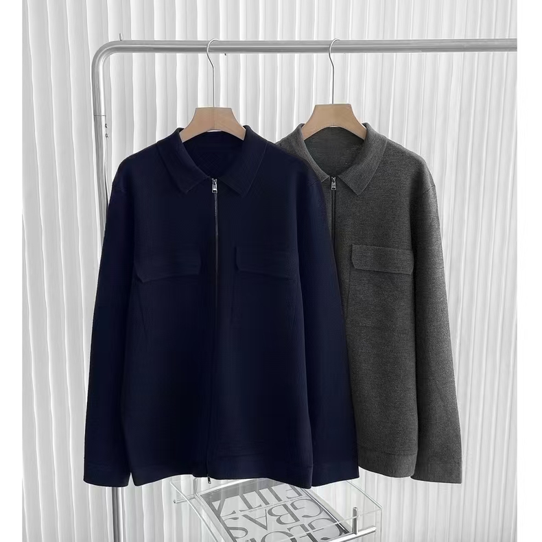 Sweet DD-LB系列双色针织翻领夹克