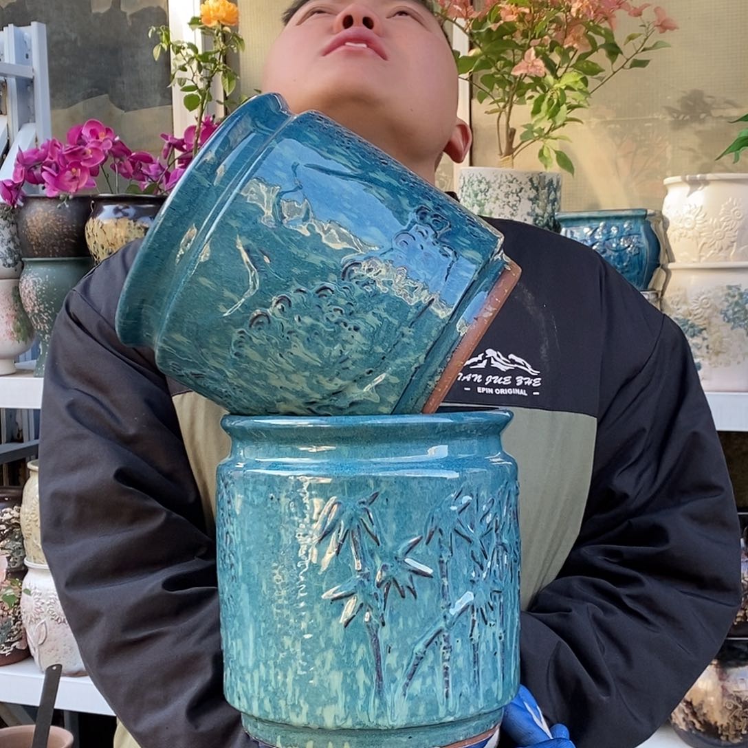 花盆紫砂口20高20处理俩个