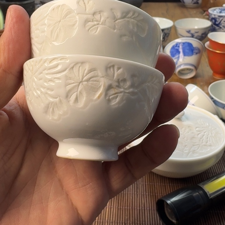 好***情青花瓷器杯子茶具