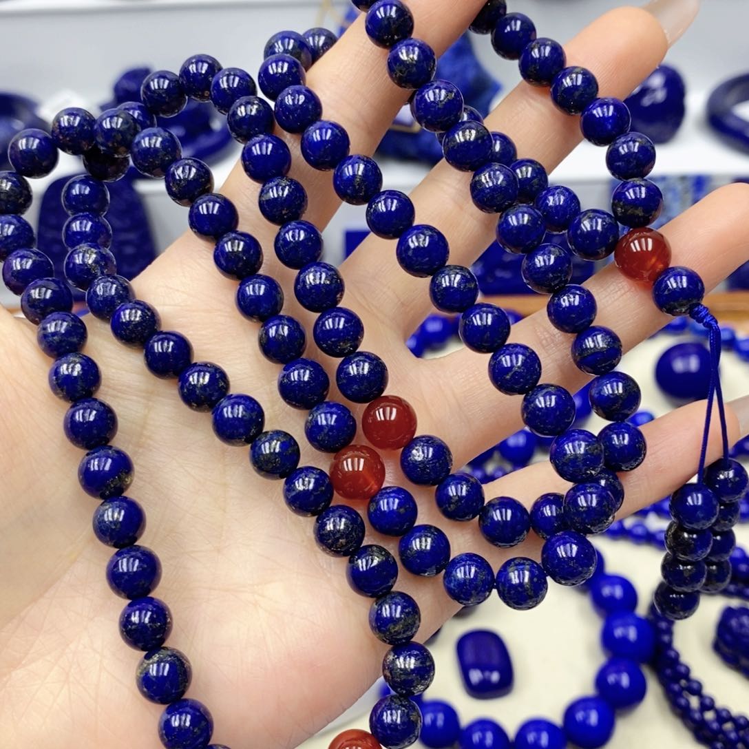 青金石未镶嵌颈饰7.6毫米108