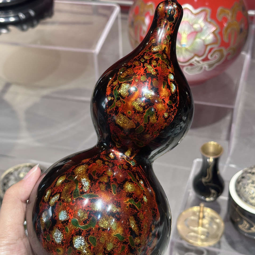 大漆葫芦摆件高21