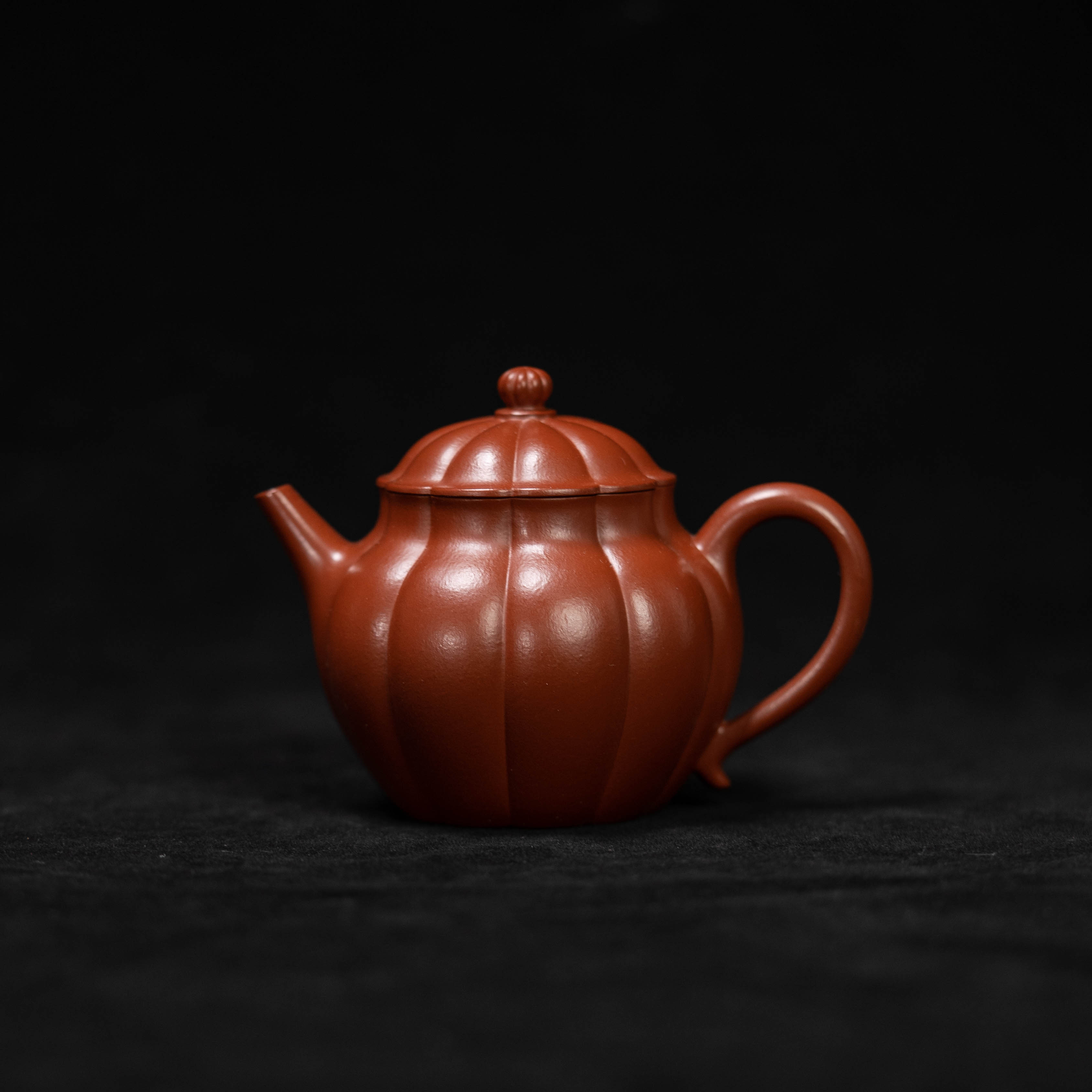  林曼曼 筋纹宫灯 朱泥 160cc 紫砂壶泡茶壶茶具