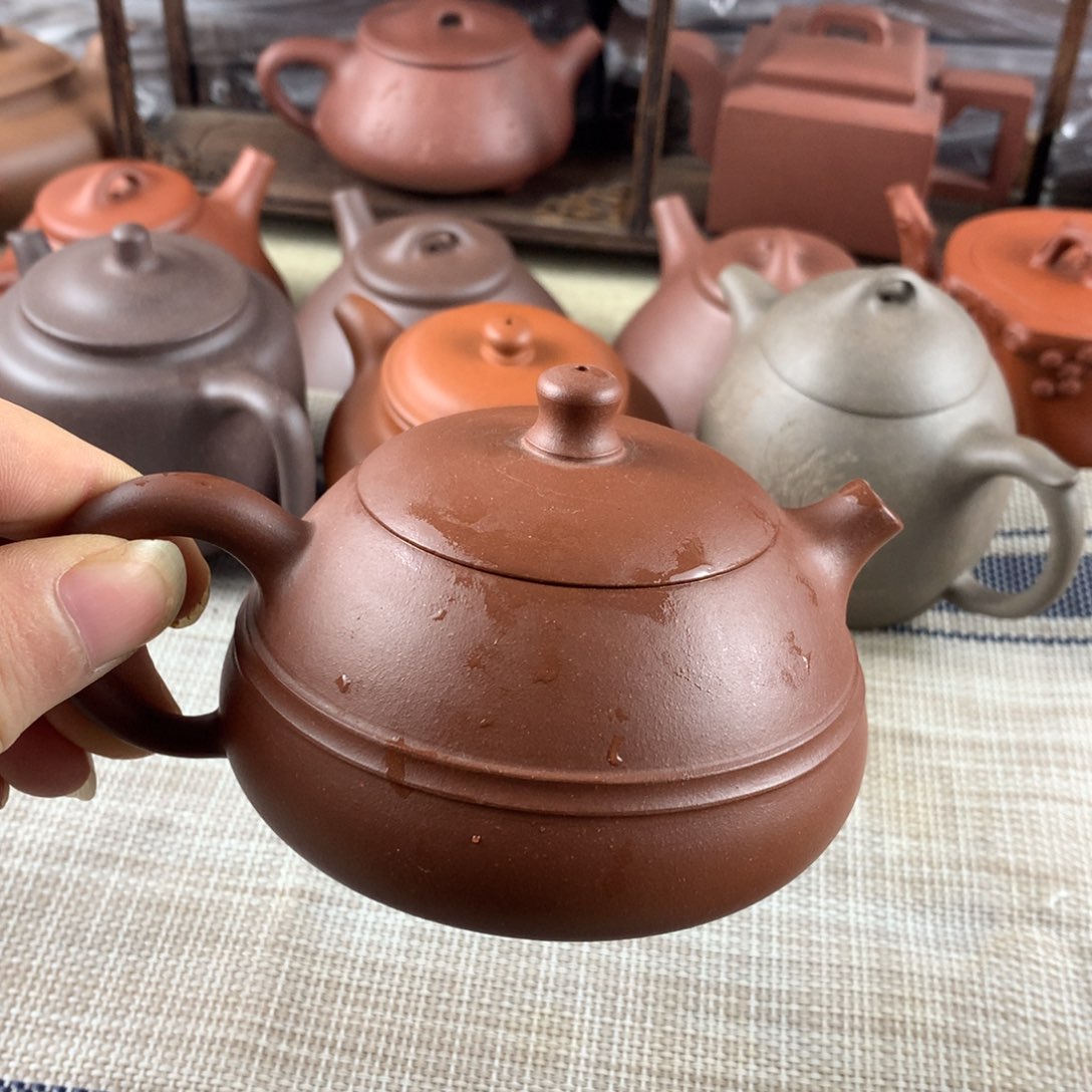 紫砂茶壶黄龙山紫泥