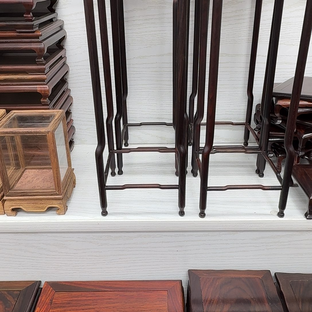 木大红酸枝12正方高39花架