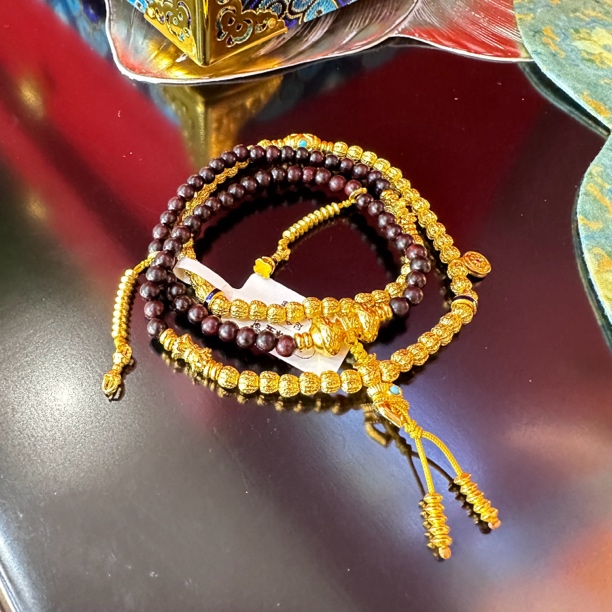 岳福珠宝足金设计款手串