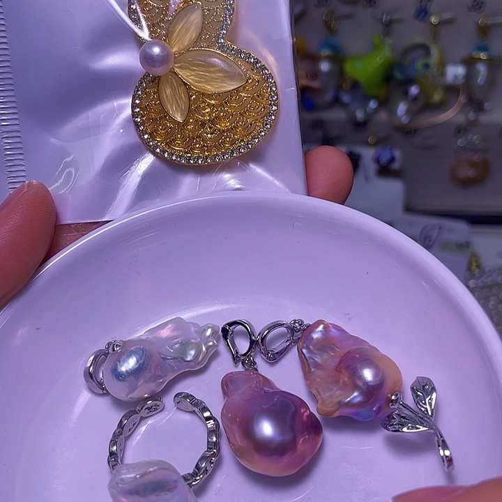 合金颈饰淡水珍珠19