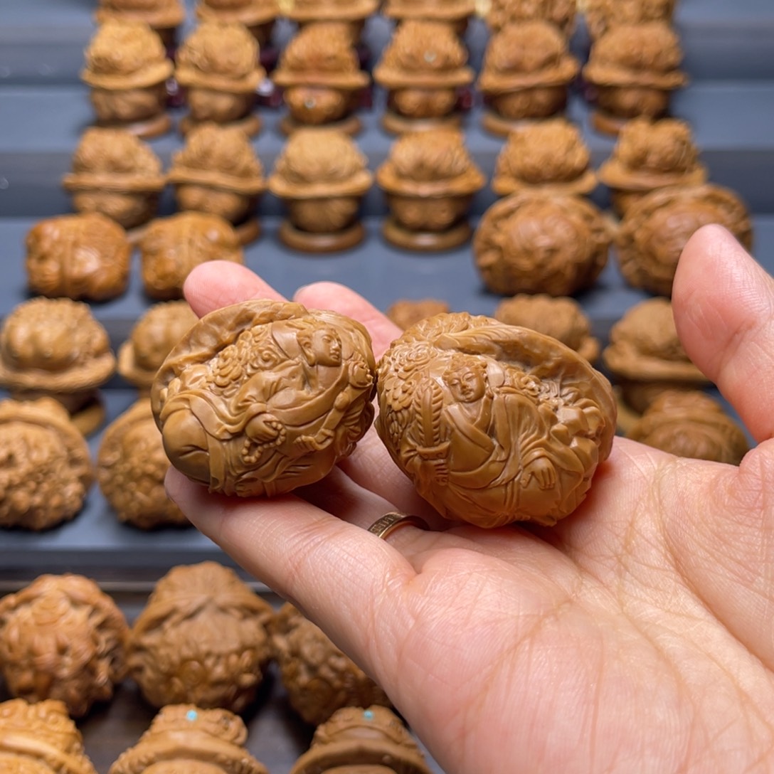 黑***儿核桃手串/手链文殊普贤福利