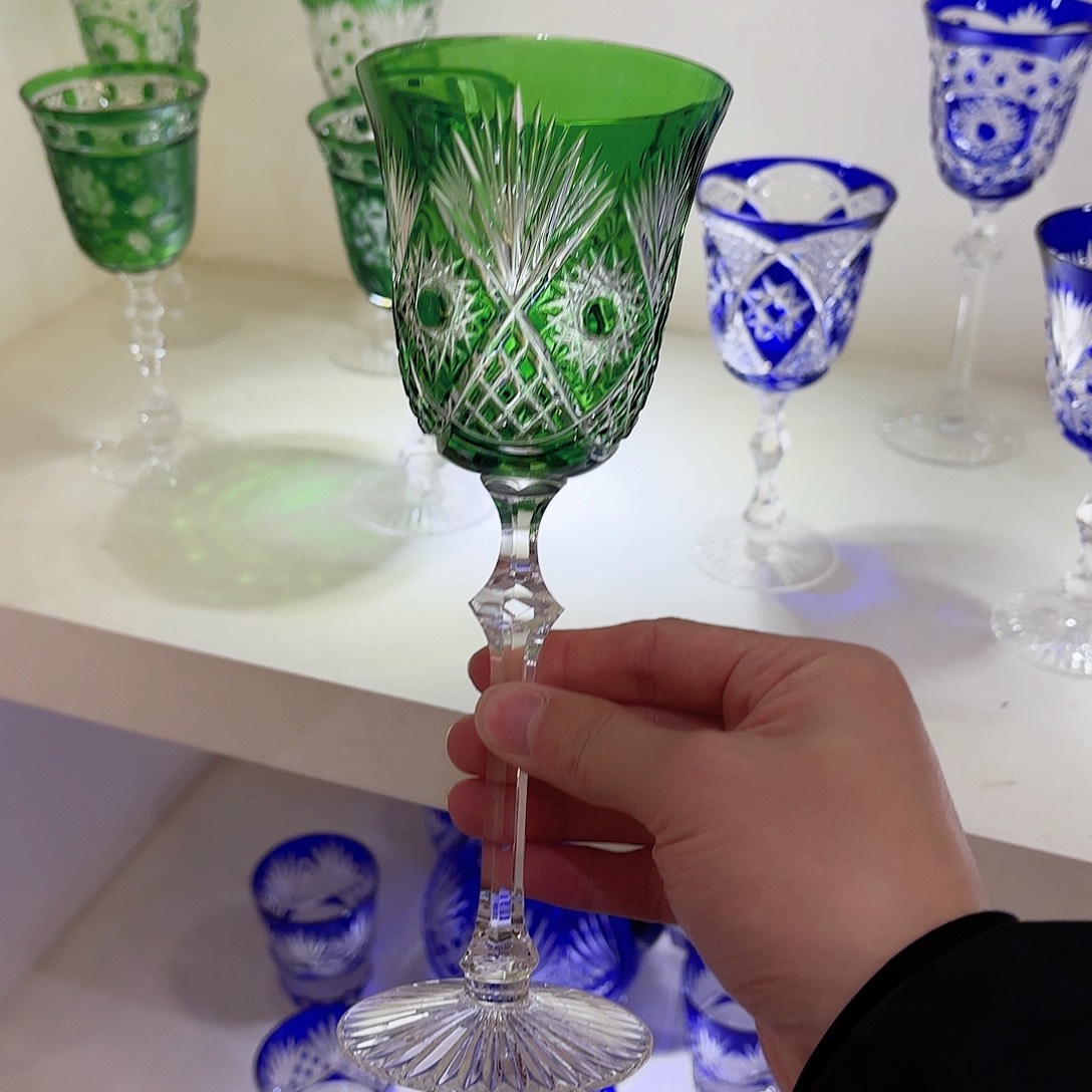 水晶杯水晶花瓶果盘通宝工艺品