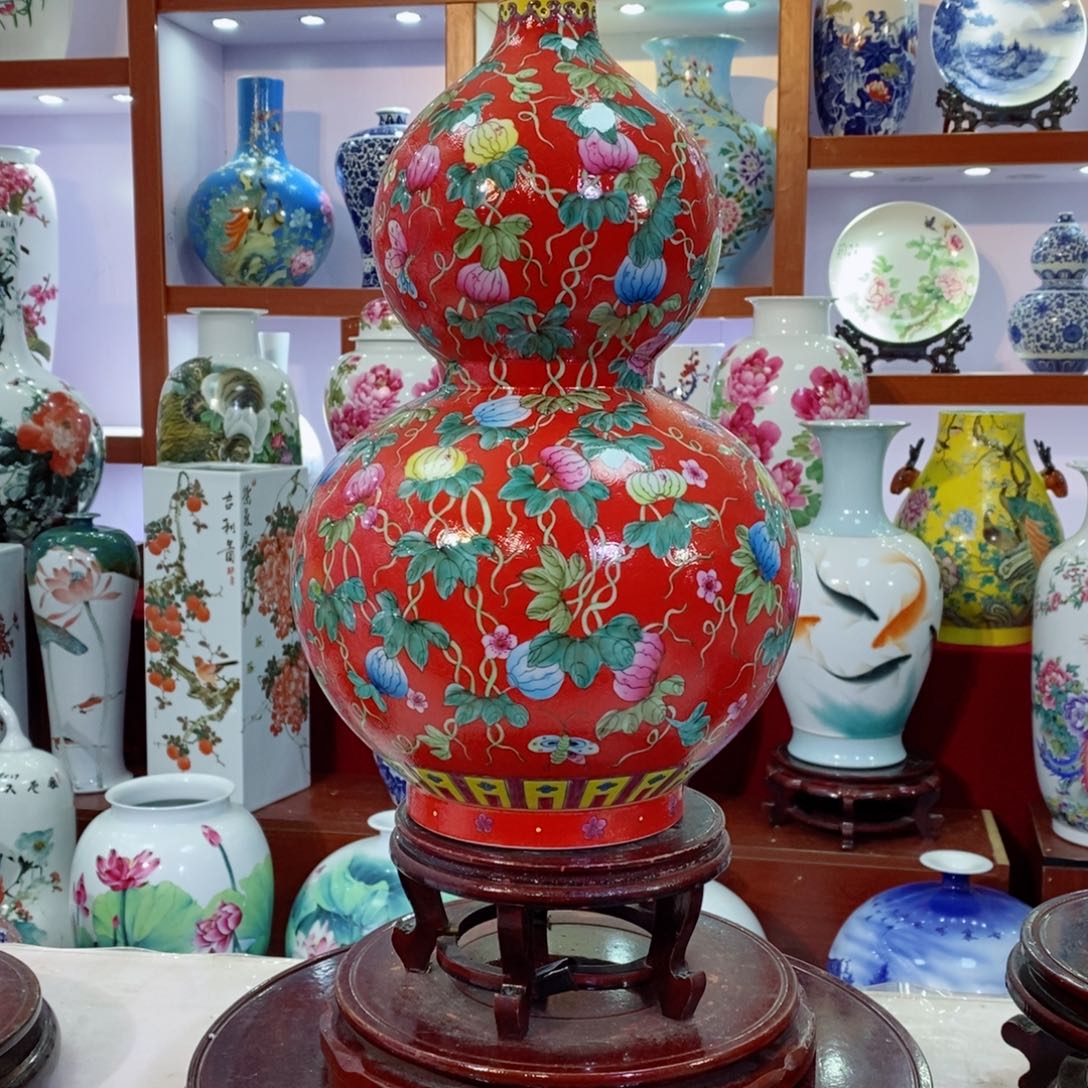 瓶景德镇陶瓷手绘