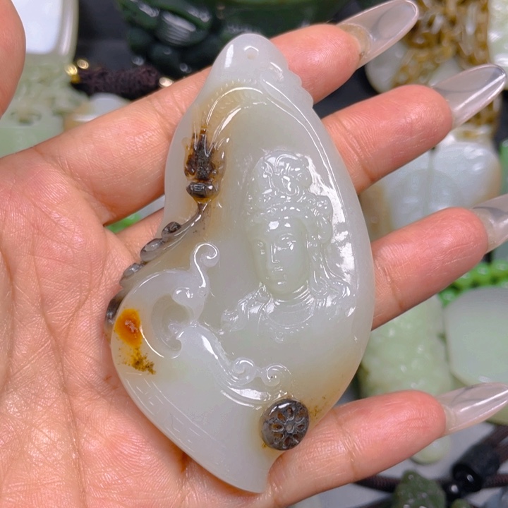 和田玉未镶嵌挂件