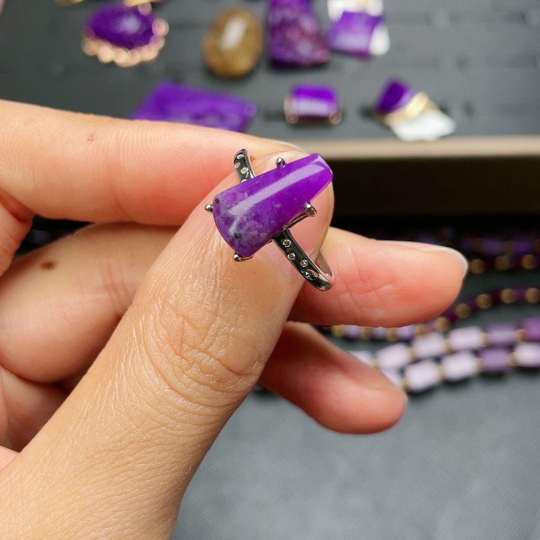 苏纪石（舒俱来）戒指银S925镶嵌