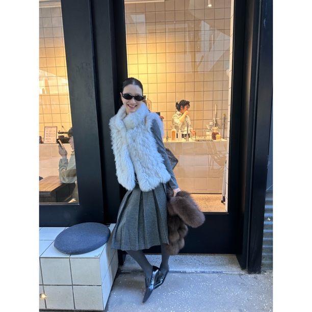 dabao｜新品百褶裙两色送腰带