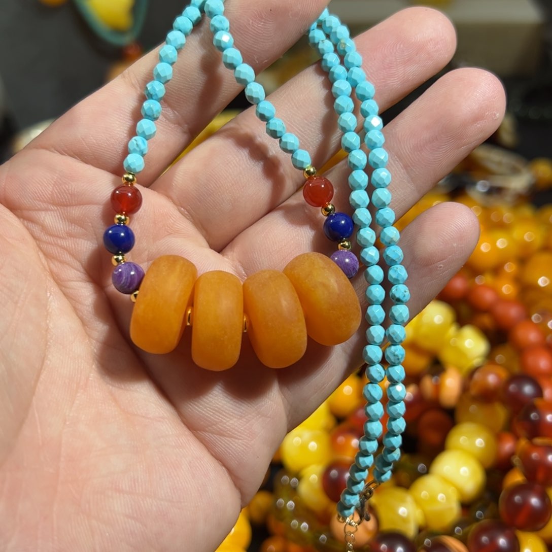 未镶嵌琥珀手链锁骨链