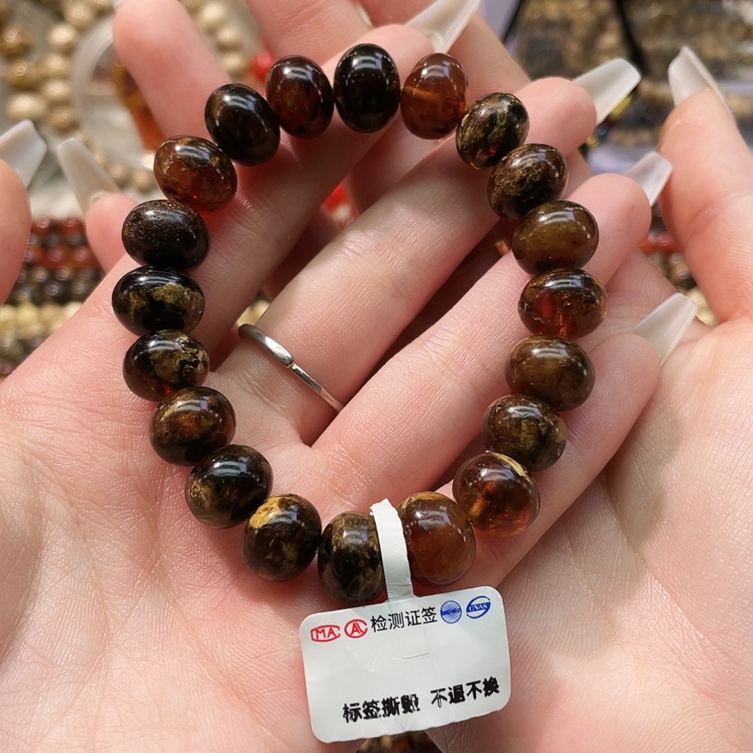 琥珀未镶嵌裸石抚顺琥珀11花珀