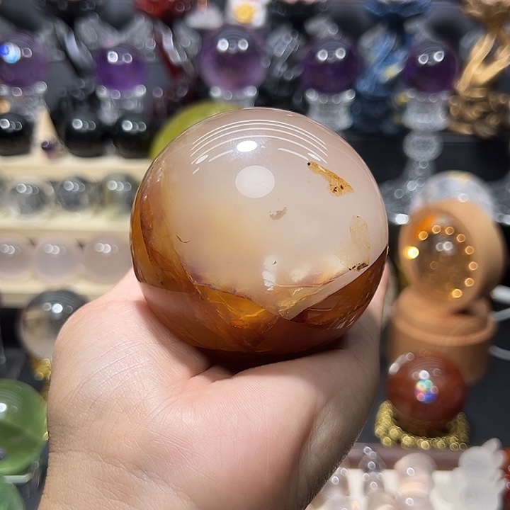 紫晶银S925镶嵌珠宝半成品牛血红胶花7.2公分