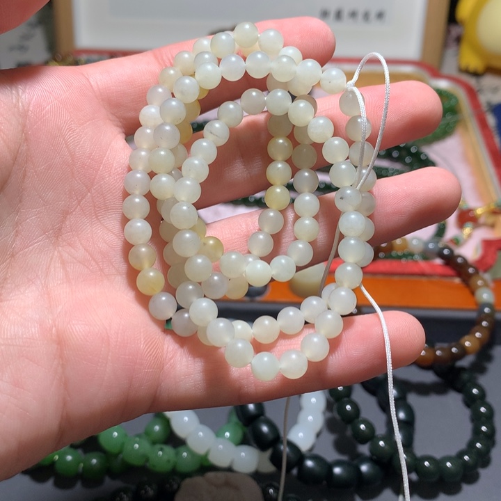 和田玉戒指未镶嵌108/6mm