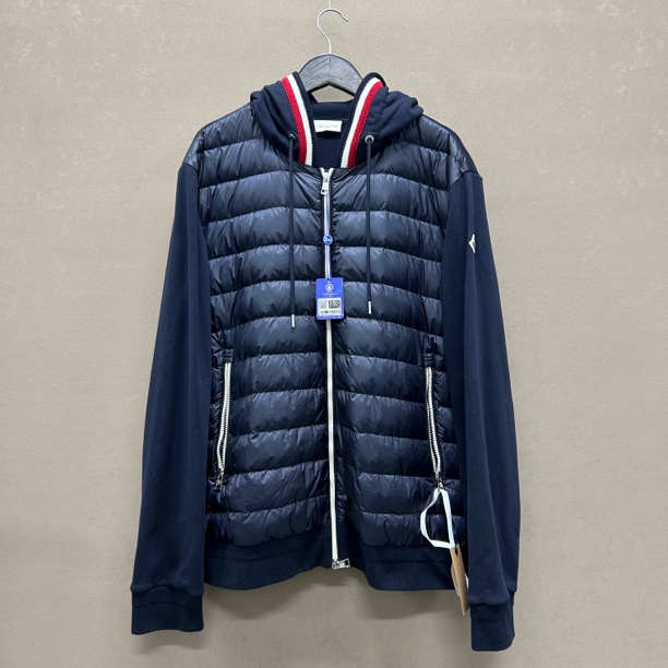 99新 MONCLER Maglia拼接羽绒服彩条 XXL码 ys000251