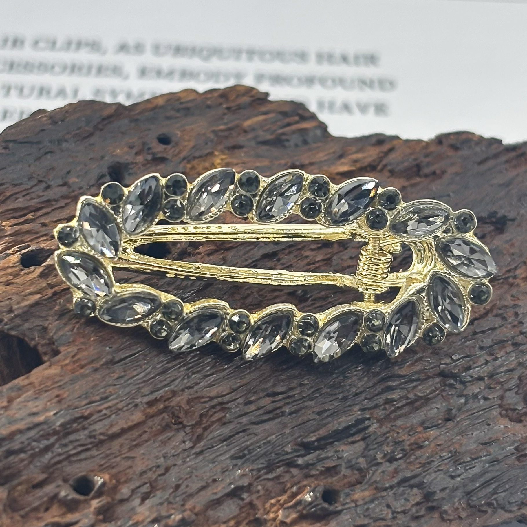 1013简约水钻压夹 4.3CM