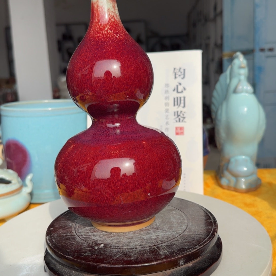 瓷摆件郑家钧窑摆件微