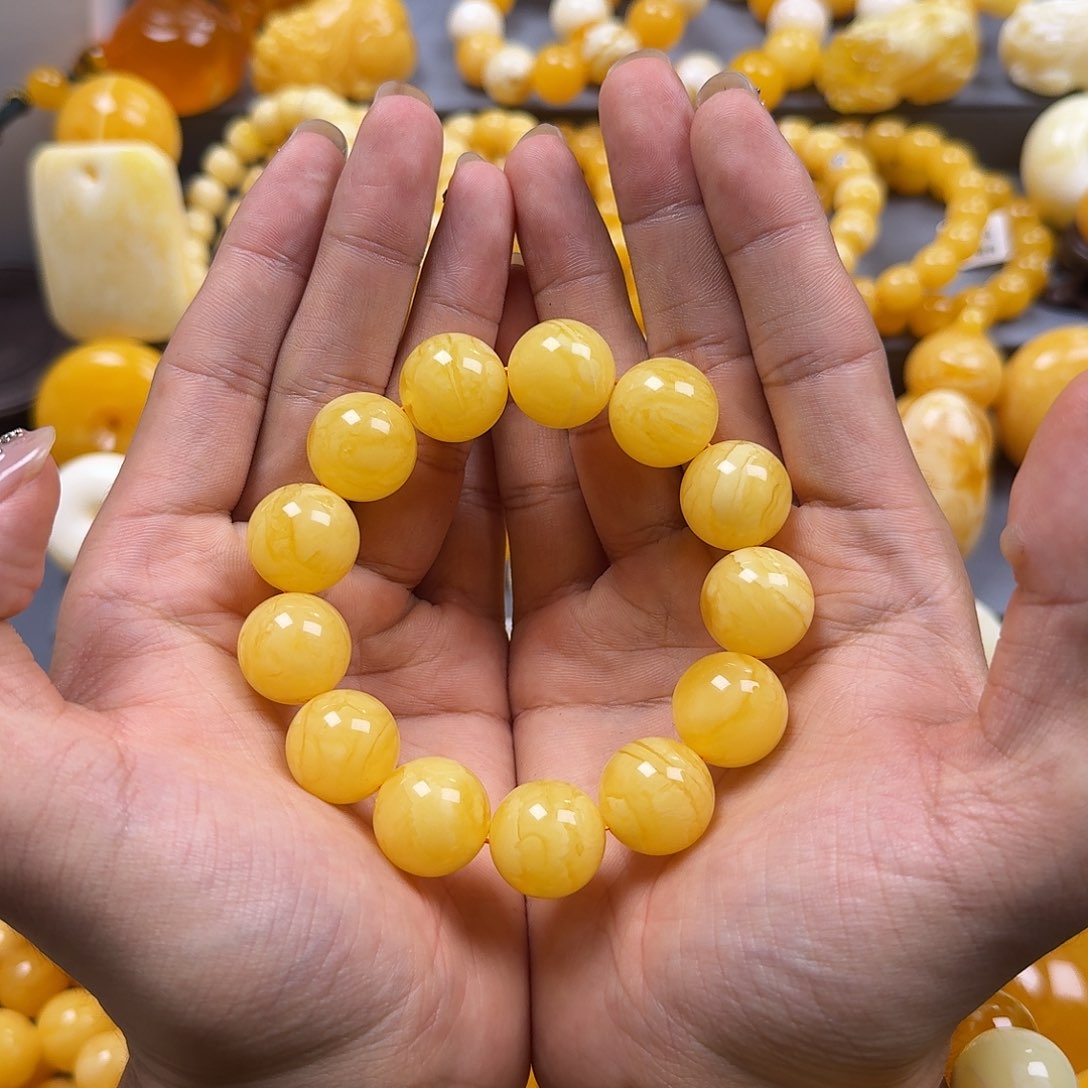 蜜蜡珠宝奇石未镶嵌同料18mm