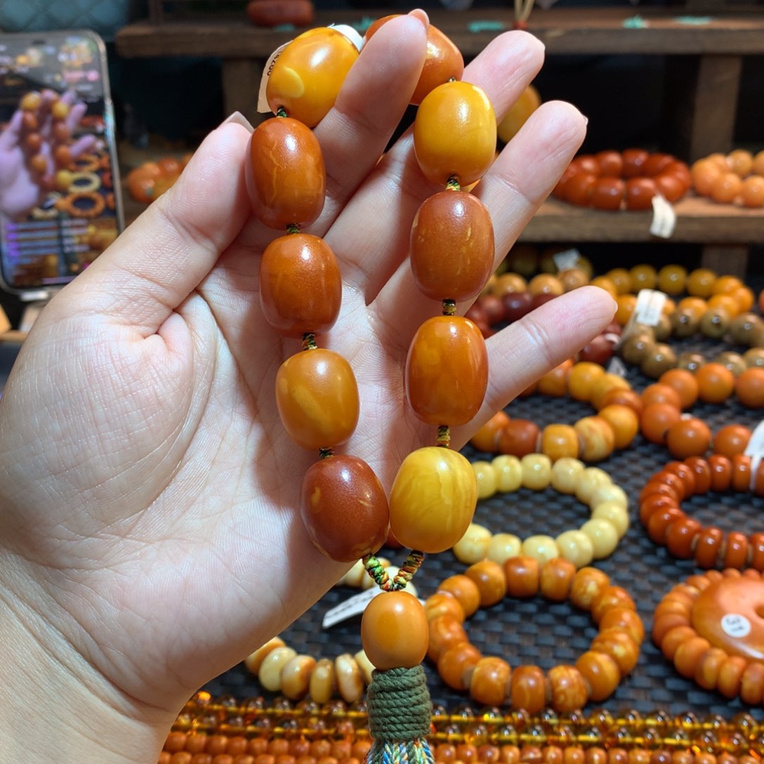 蜜蜡未镶嵌手串蜜蜡手串